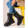 W. Potocki Bottes De Neige Pour Femmes Noires Sur La Plateforme Potocki Le Noir