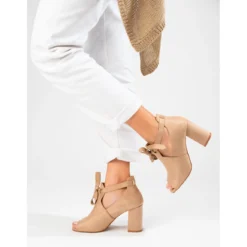Produits populaires 11 W. Potocki Bottes En Daim Pour Femmes De Printemps Sur Le Poteau Potocki Beige