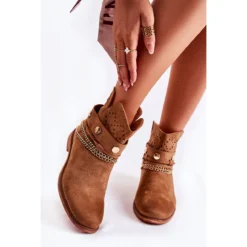 WS1 Bottes En Daim Sur Un Coin Caché Verine Marron Brun