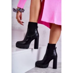 WS1 Bottes En éco-cuir Pour Femmes Avec Une Chaussette Noir Adalyn Le Noir -Lumière Écarlate Bottes ws1 bottes en eco cuir pour femmes avec une chaussette noir adalyn le noir 11 2000x2000 1