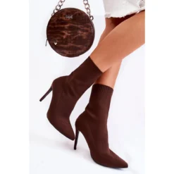 WS1 Bottes Hautes Pour Femmes Avec Une Chaussette Sur Un Talon Aiguille Luisell Brown Brun -Lumière Écarlate Bottes ws1 bottes hautes pour femmes avec une chaussette sur un talon aiguille luisell brown brun 3 2000x2000 1