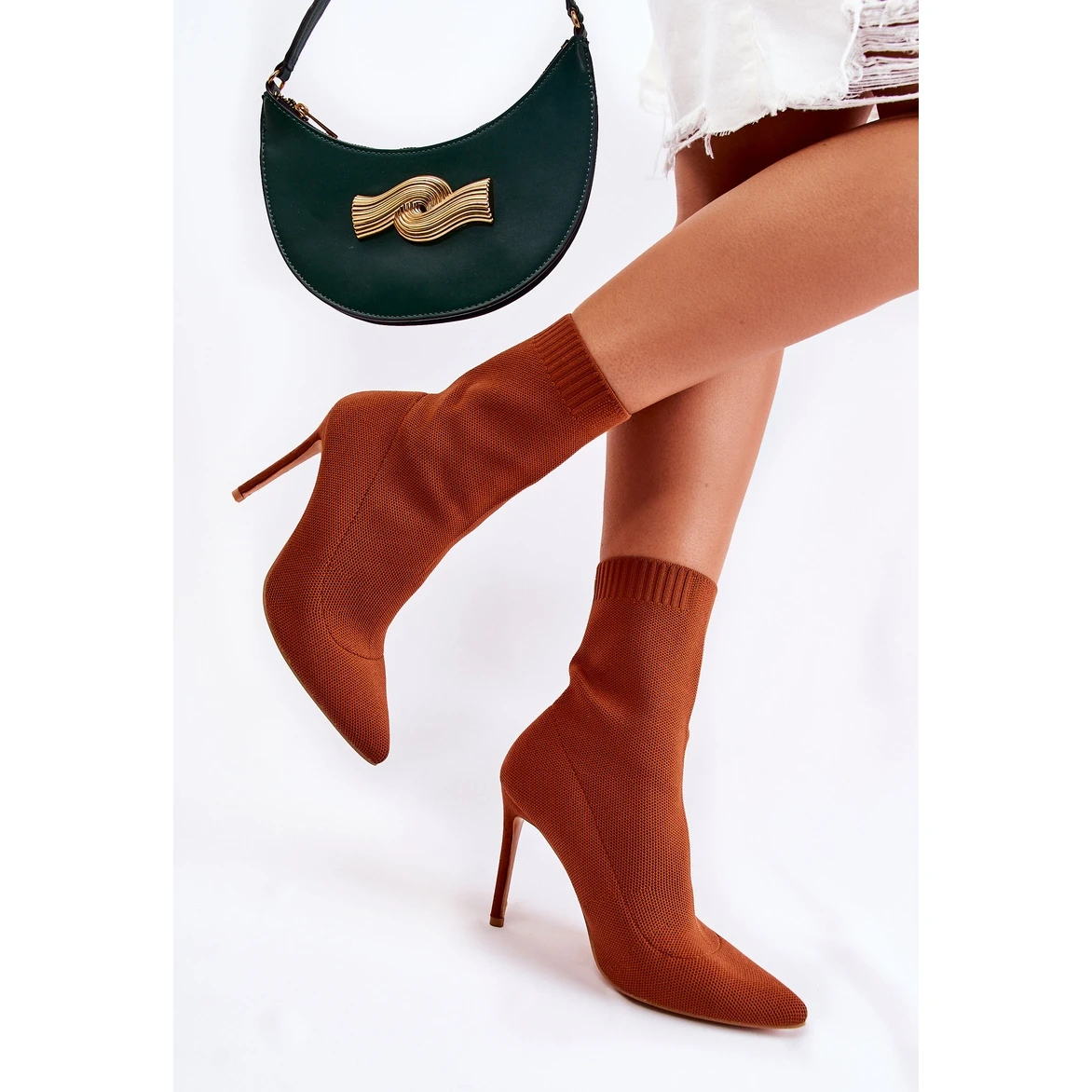 WS1 Bottes Hautes Pour Femmes Avec Une Chaussette Sur Un Talon Haut Camel Luisell Brun 6 WS1 Bottes Hautes Pour Femmes Avec Une Chaussette Sur Un Talon Haut Camel Luisell Brun – Image 6